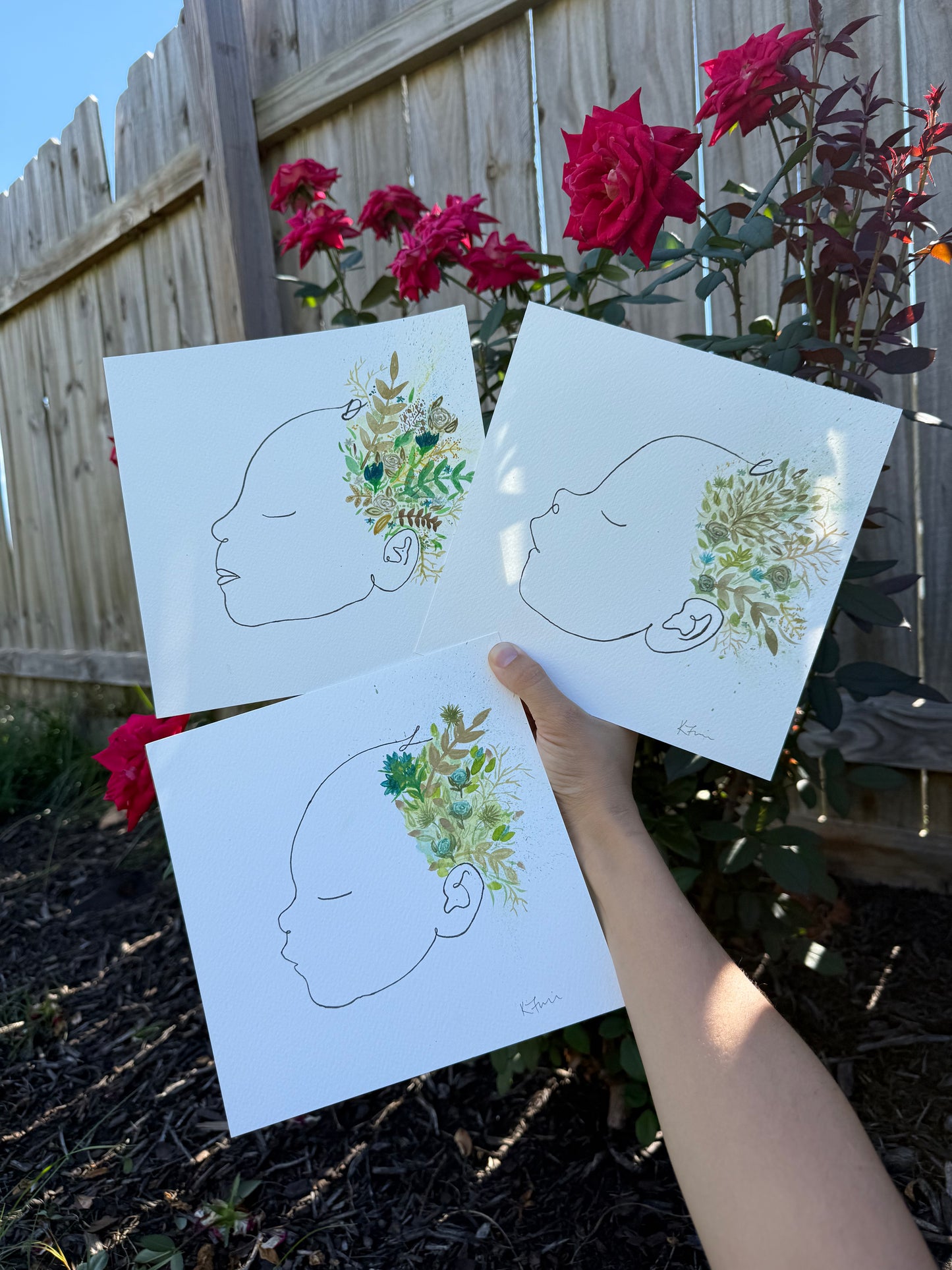 custom silhouette print & paint